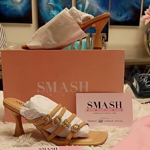 Smash Roz Nude Sandals Heels Women's New 🆕 With Box 🔥🔥🔥 $155